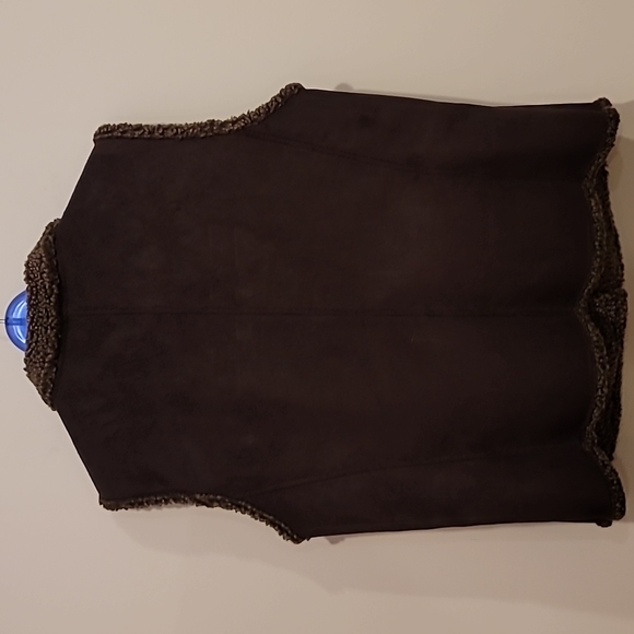 L.L. Bean Womans Vintage Brown Faux Suede Microfiber Vest Size L … - Picture 6 of 9